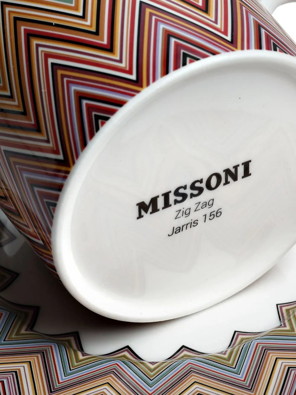 MISSONI - TAZA DE CAFÉ Y PLATO - Forma cilíndrica - SET 2 UDS